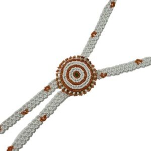 Indigenous Handcrafted Seed Bead Bolo Necklace